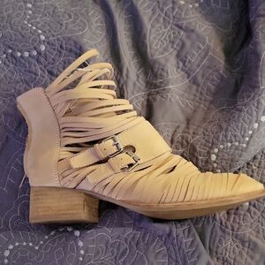 Jeffrey Campbell Free People Tan Leather Ankle Booties